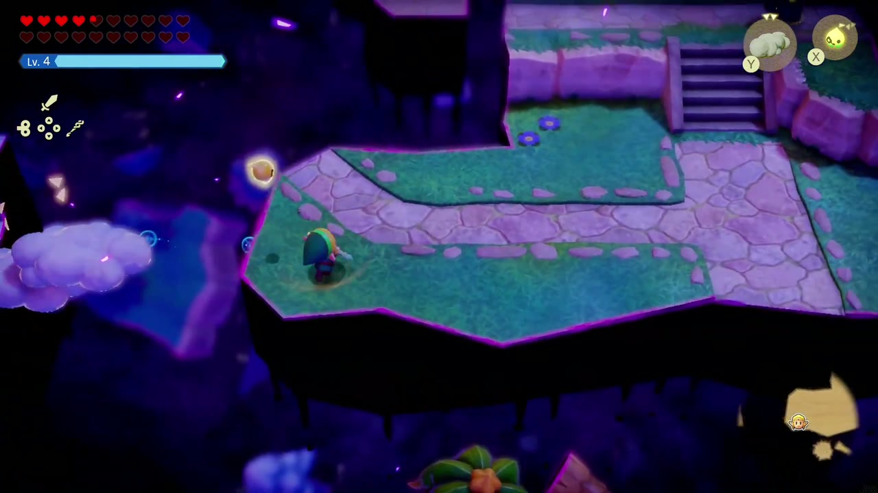 The Eternal Forest - The Legend of Zelda: Echoes of Wisdom Walkthrough 80 Zelda heads up the pale stone path and stairs toward the final arena in the Stilled Ancient Ruins.