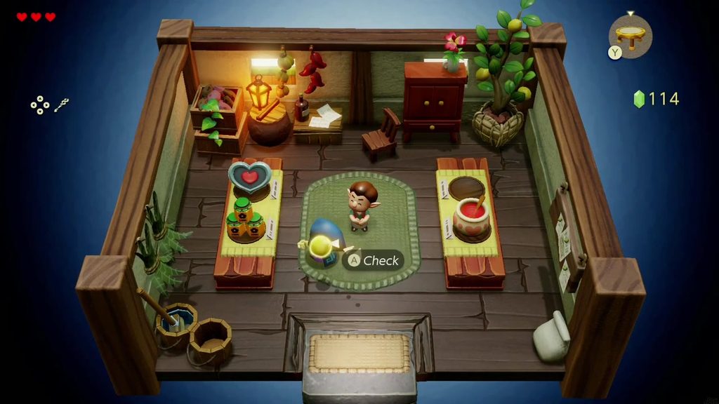 The Mysterious Rifts in Suthorn Forest - The Legend of Zelda: Echoes of Wisdom Walkthrough 37 The Suthorn Shop in Suthorn Village with a Piece of Heart on the counter