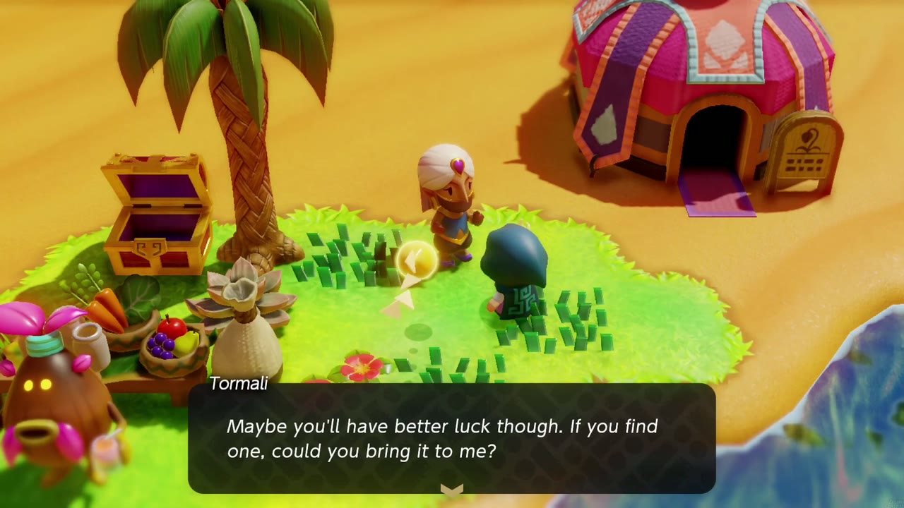 Tormali: "Maybe you'll have better luck though. If you find one, could you bring it to me?" Tormali: "Maybe you'll have better luck though. If you find one, could you bring it to me?"