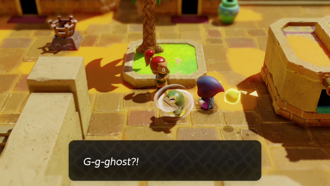 Zelda summons a Tornando echo and the spooked Gerudo cries ghost. Zelda summons a Tornando echo and the spooked Gerudo cries ghost.
