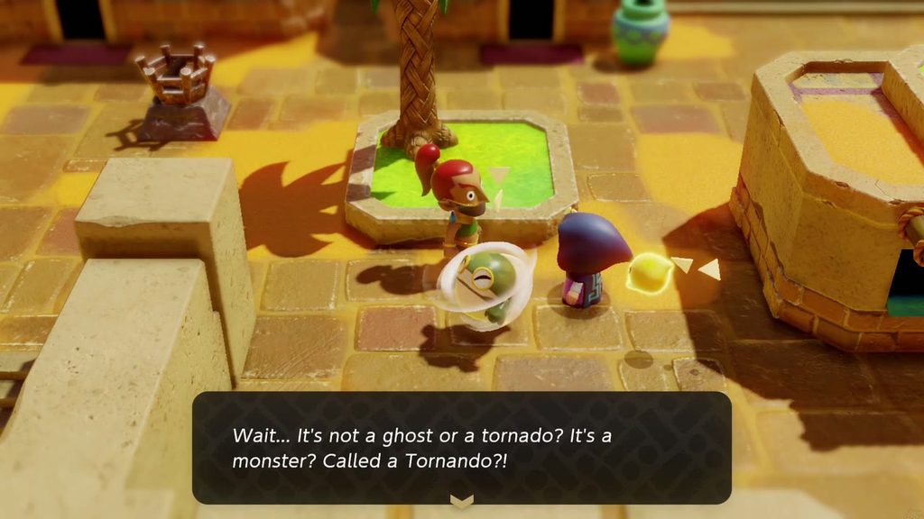 A Rift in the Gerudo Desert - The Legend of Zelda: Echoes of Wisdom Walkthrough 20 A summoned Tornando echo shows the spooked Gerudo that her tornado "ghost" was just a monster.