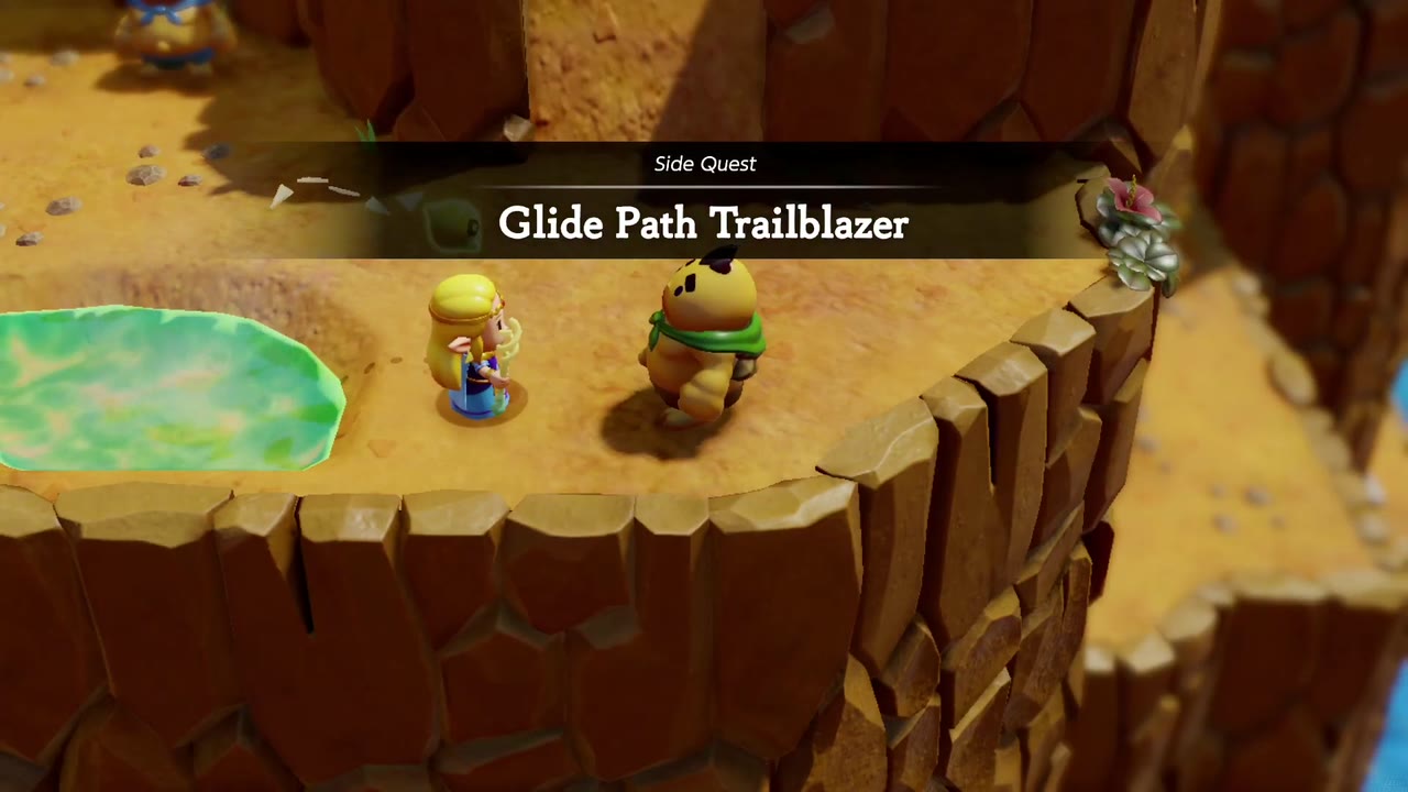 The Glide Path Trailblazer side quest banner appears beside Disian. The Glide Path Trailblazer side quest banner appears beside Disian.