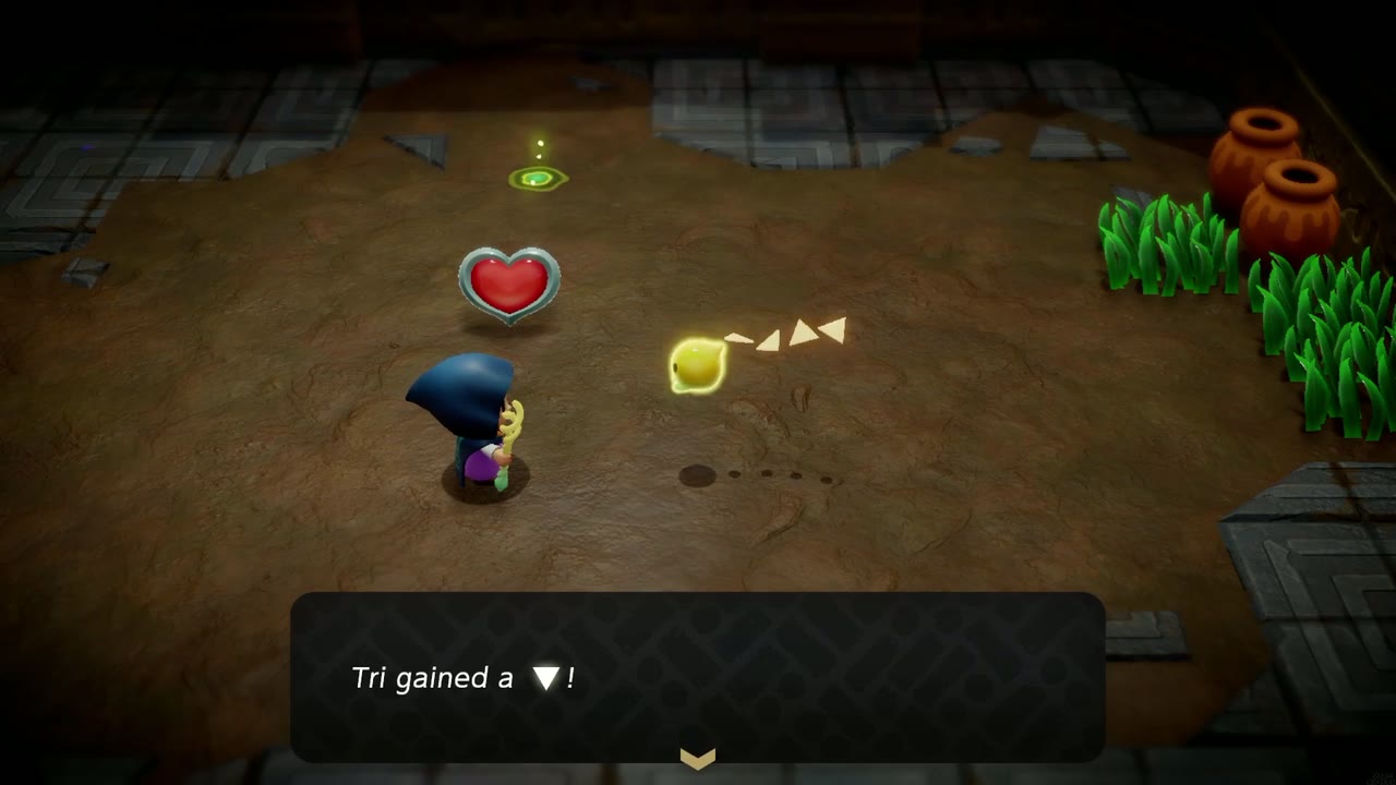 Após a fenda nas Ruínas de Suthorn ser reparada, o jogo anuncia que Tri ganhou um triângulo. Após a fenda nas Ruínas de Suthorn ser reparada, o jogo anuncia que Tri ganhou um triângulo.