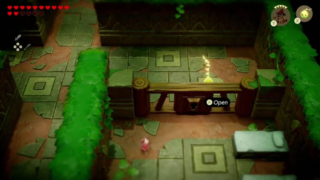A Rift in the Faron Wetlands - The Legend of Zelda: Echoes of Wisdom Walkthrough 35 Zelda at the barred cell door with the Open prompt, using the lockup key to slip out of her cell.