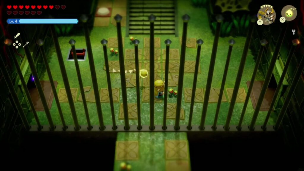 Faron Temple Dungeon - The Legend of Zelda: Echoes of Wisdom Walkthrough 11 Zelda walks through the barred hall at the foot of the stairway that leads up to 3F.