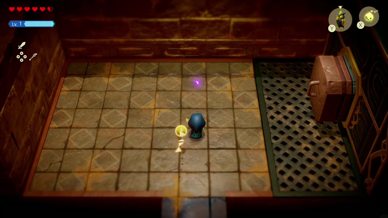 Gerudo Sanctum Dungeon - The Legend of Zelda: Echoes of Wisdom Walkthrough 125 The giant stone plug set in the wall above a grate in the room beyond the tribute door.