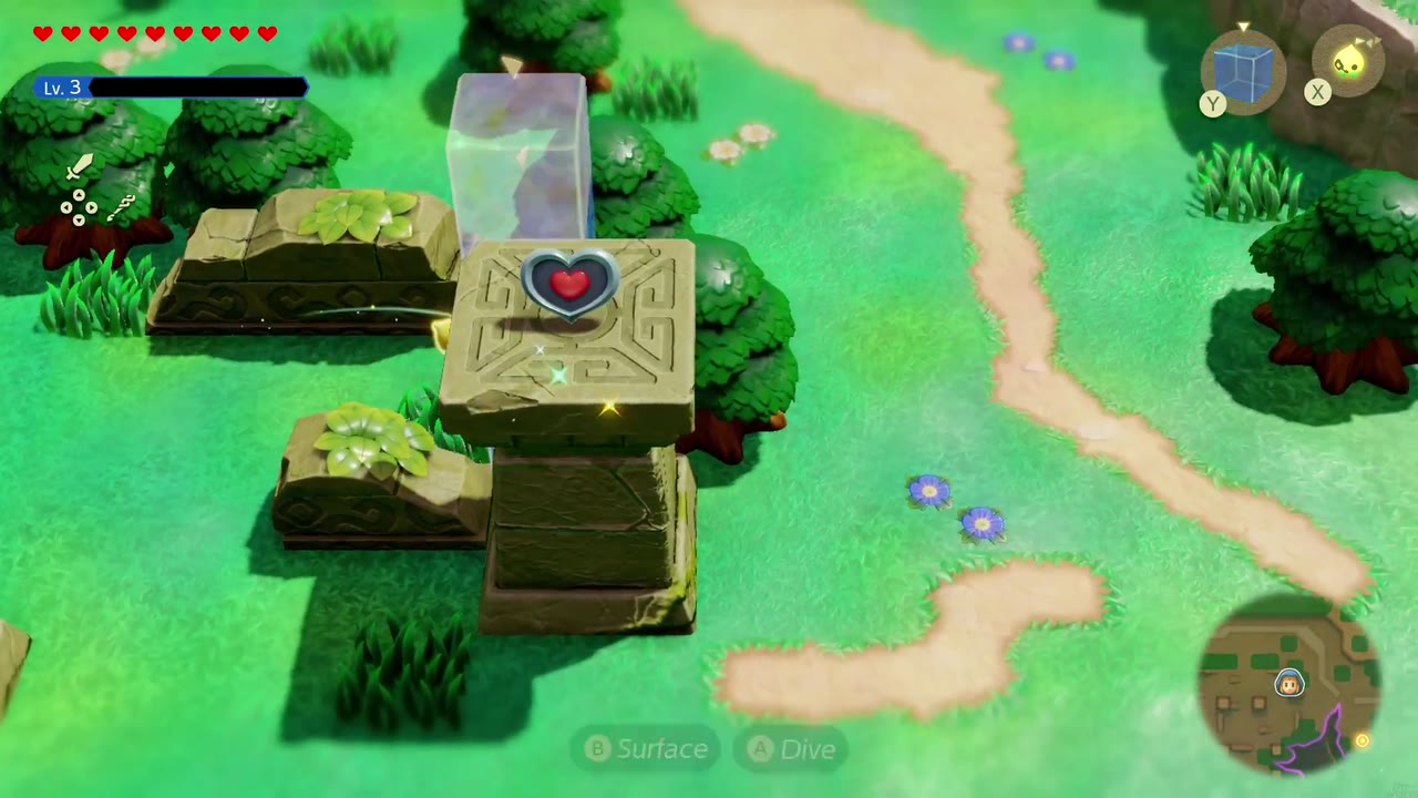 Hyrule Castle: Still Missing - The Legend of Zelda: Echoes of Wisdom Walkthrough 138 Zelda places a Water Block beside the carved pillar to climb up to the Piece of Heart.