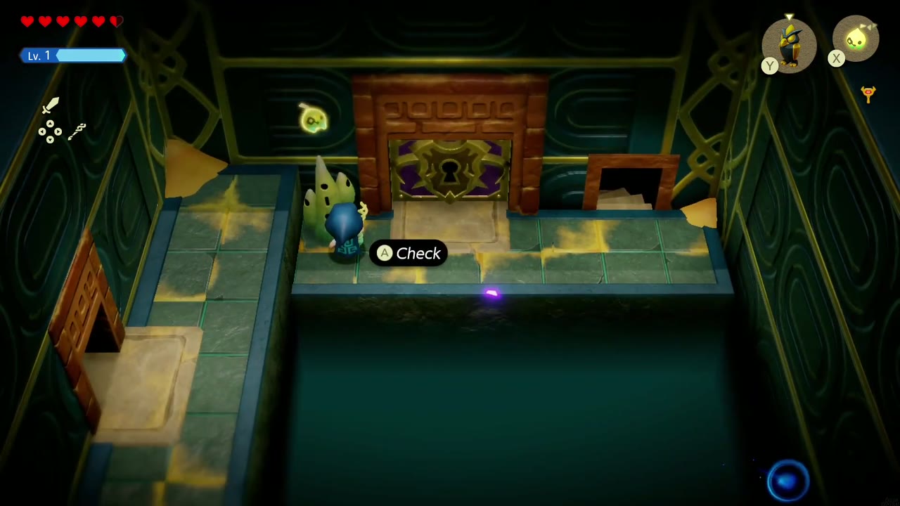 Gerudo Sanctum Dungeon - The Legend of Zelda: Echoes of Wisdom Walkthrough 133 Zelda activates the Waypoint statue beside the Gerudo Sanctum boss door.