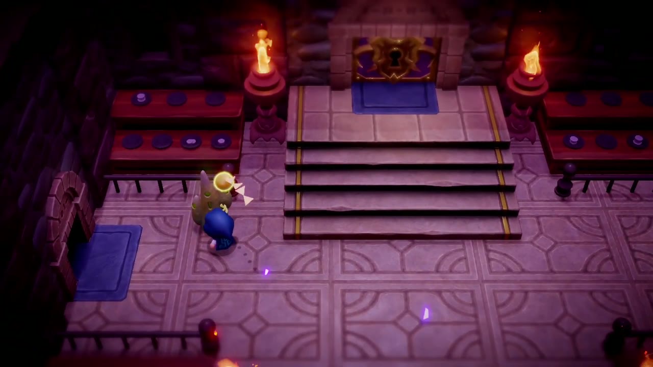 Hyrule Castle: Still Missing - The Legend of Zelda: Echoes of Wisdom Walkthrough 81 Zelda activates the Waypoint left of the stairs below Stilled Hyrule Castle's boss door.