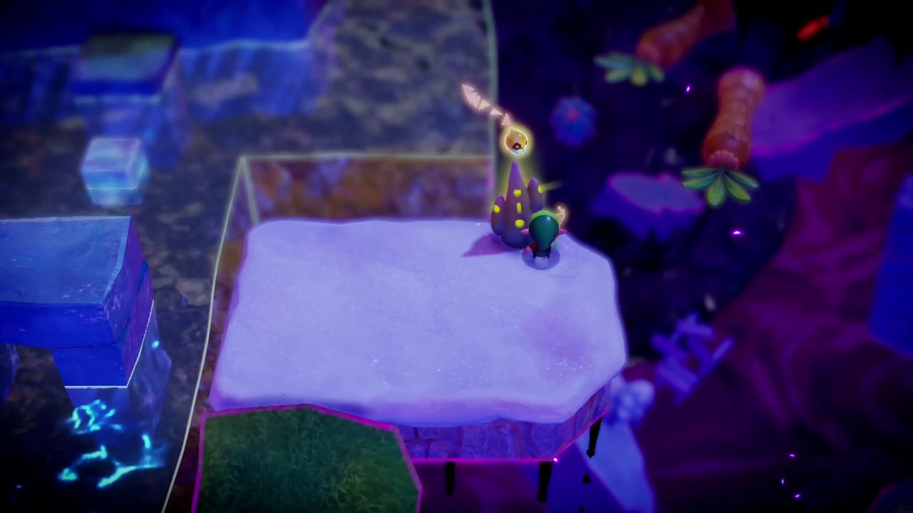 The Eternal Forest - The Legend of Zelda: Echoes of Wisdom Walkthrough 74 Zelda activates the Waypoint on the lavender stone slab in the Stilled Ancient Ruins.