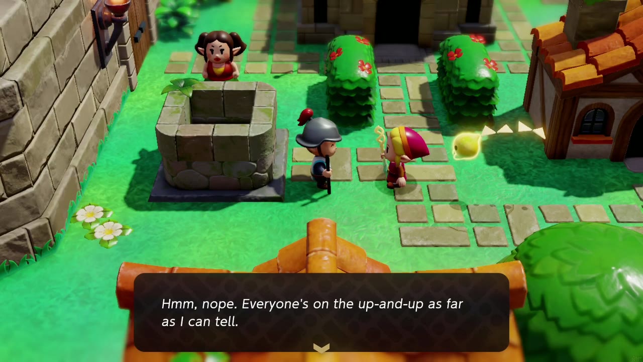 One Soldier Too Many - The Legend of Zelda: Echoes of Wisdom Walkthrough 10 The soldier by the well tells Zelda everyone is on the up-and-up as far as he can tell.