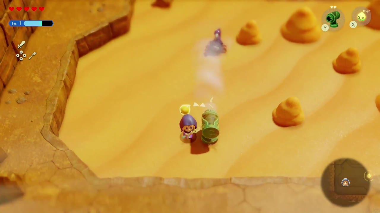 A Rift in the Gerudo Desert - The Legend of Zelda: Echoes of Wisdom Walkthrough 123 Zelda places a Wind Cannon echo among the sand mounds in the dunes outside Gerudo Town.