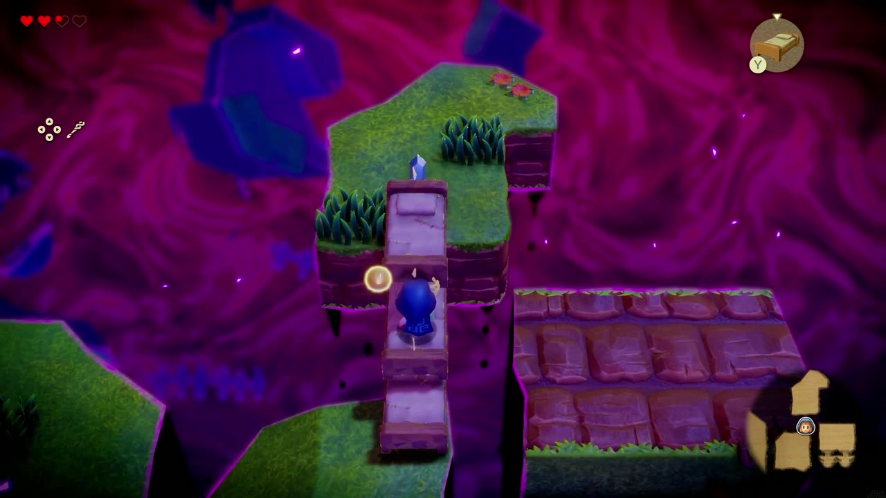 The Mysterious Rifts in Suthorn Forest - The Legend of Zelda: Echoes of Wisdom Walkthrough 25 Zelda walks across Old Beds bridging two islands in the Stilled Suthorn Forest