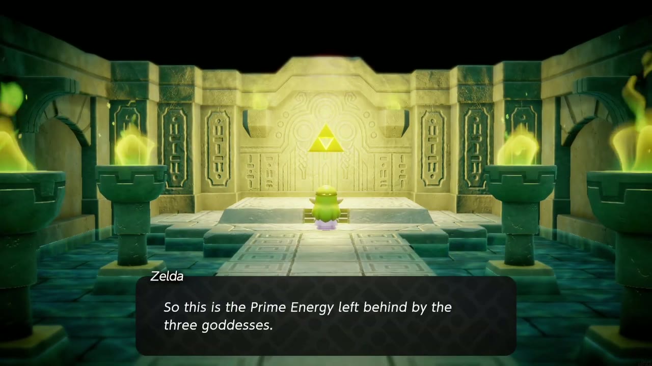The Eternal Forest - The Legend of Zelda: Echoes of Wisdom Walkthrough 52 The false Zelda, an echo, stands at the Triforce altar and speaks of the Prime Energy left by the goddesses.