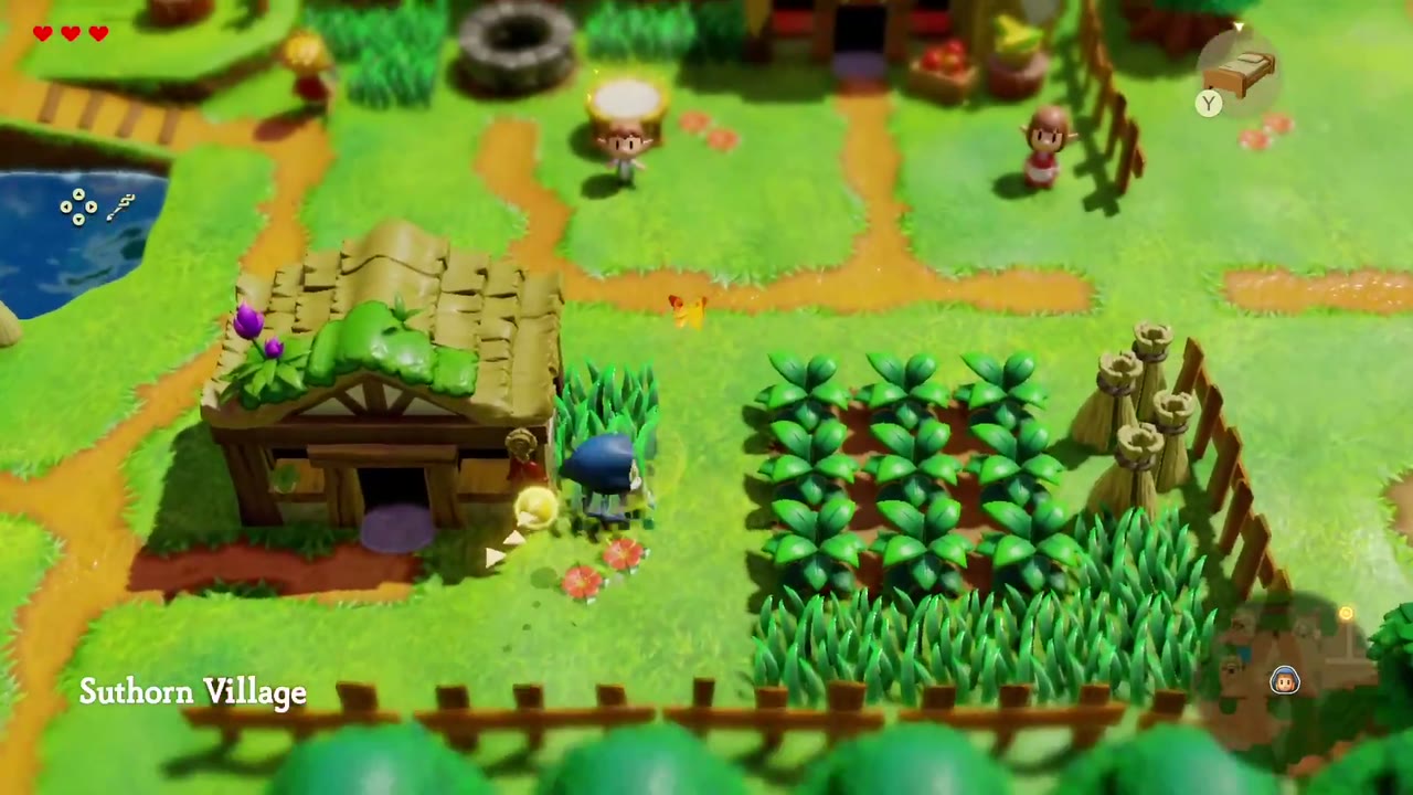 The Mysterious Rifts in Suthorn Forest - The Legend of Zelda: Echoes of Wisdom Walkthrough 7 Zelda walks past the vegetable patch on entering Suthorn Village from Suthorn Prairie