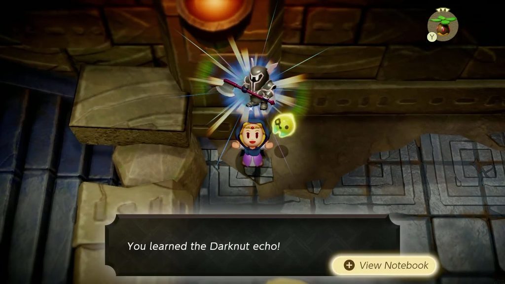 Zelda learns the Darknut echo after the armored knight is defeated