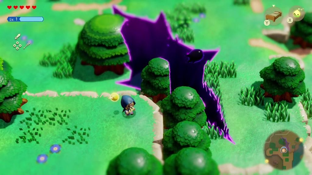Zelda heads out into Hyrule past a large rift after leaving Suthorn