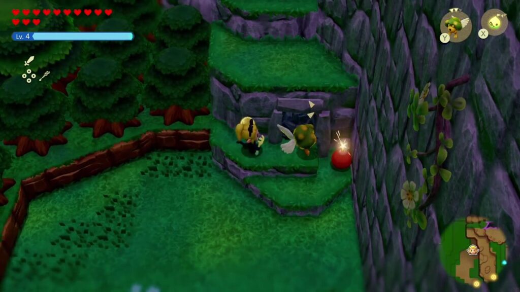 Hebra Mountain: A Rift on Holy Mount Lanayru - The Legend of Zelda: Echoes of Wisdom Walkthrough 6 A Zirro echo's bomb sits beside the cave-in rubble blocking the Hebra Mountain Passage entrance.