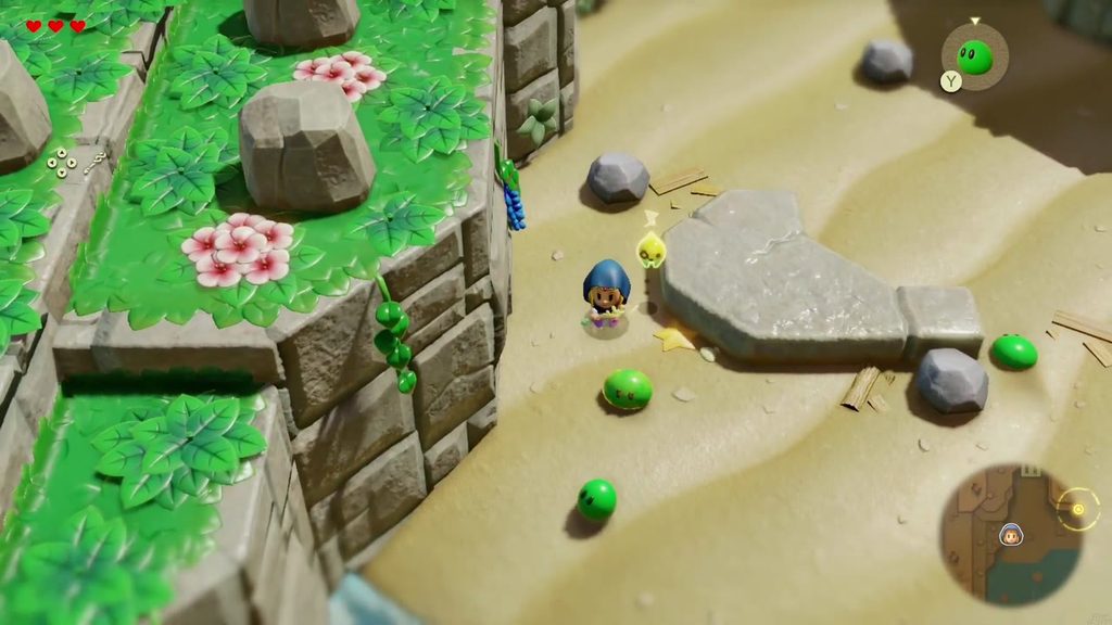 The Mysterious Rifts in Suthorn Forest - The Legend of Zelda: Echoes of Wisdom Walkthrough 4 Zelda's summoned Zol echoes attack wild Zols on the sand of Suthorn Beach