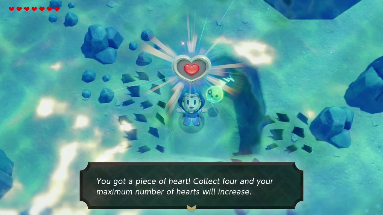 The Jabul Waters Rift - The Legend of Zelda: Echoes of Wisdom Walkthrough 101 Zelda holds up the Piece of Heart from under the seabed rock in Zora Cove: "You got a piece of heart!"