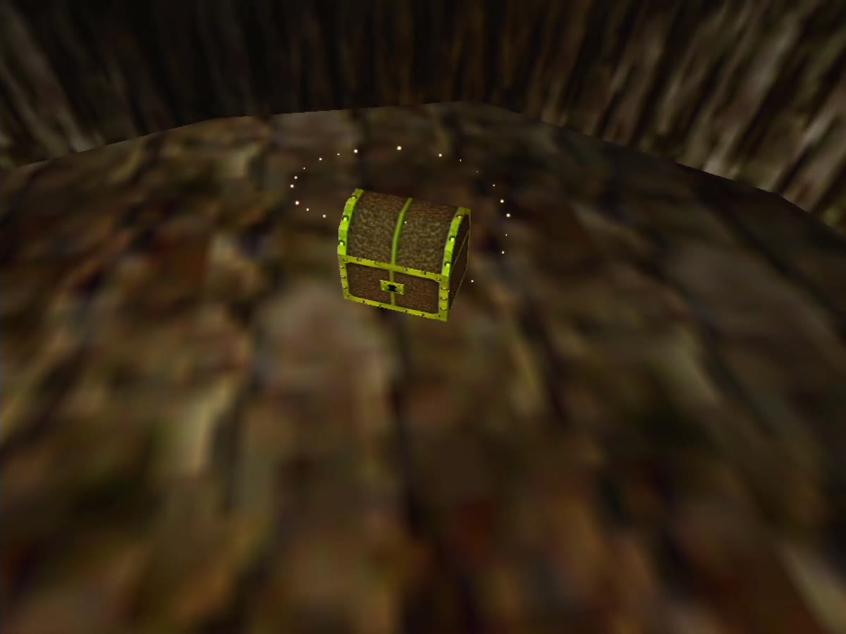 A chest appears in the centre of the grotto once both Dodongos are defeated. A chest appears in the centre of the grotto once both Dodongos are defeated.