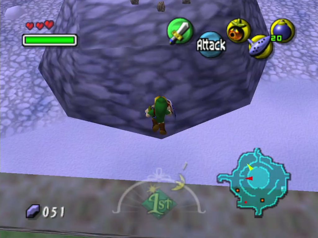 Link climbs the mushroom-shaped rock where Kamaro dances. Link climbs the mushroom-shaped rock where Kamaro dances.