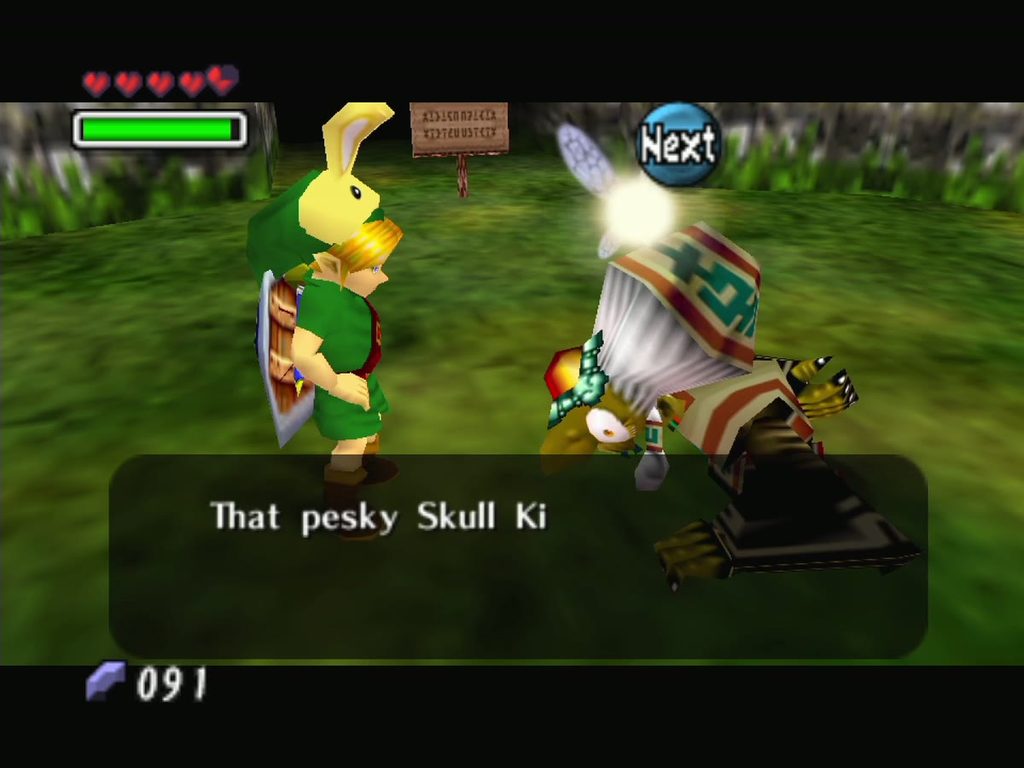Koume explains that Skull Kid attacked her.