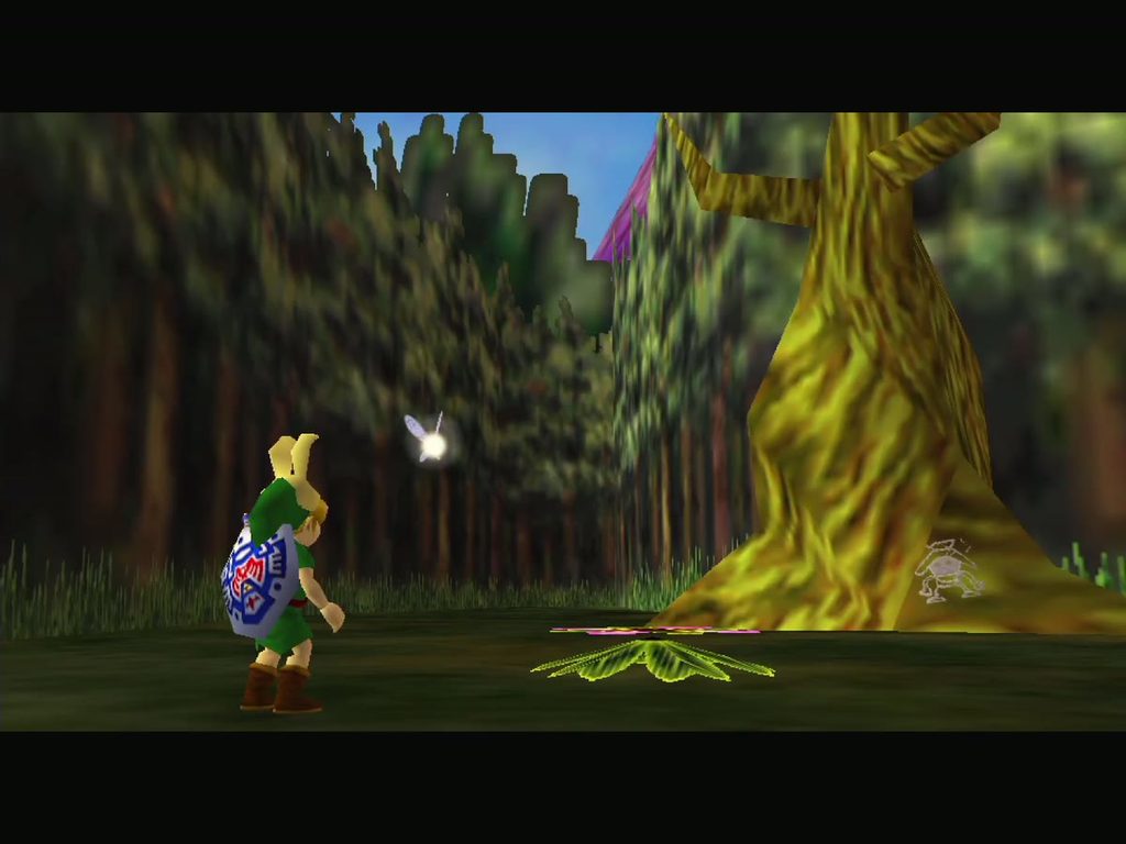 The large tree at the southern edge of Termina Field, before the Road to Southern Swamp.