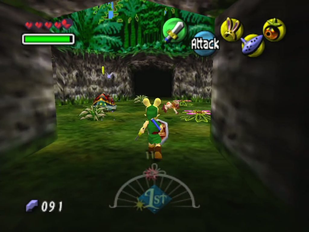 One of the identical clearings in the Woods of Mystery maze.