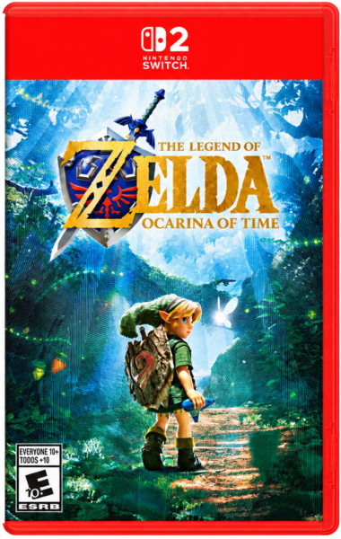 The Legend of Zelda: Ocarina of Time Remake on Nintendo Switch 2 Box Artwork