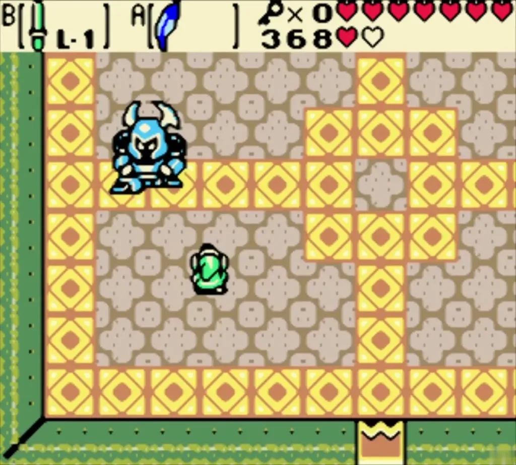 The Armos Warrior without his broken sword and shield facing Link