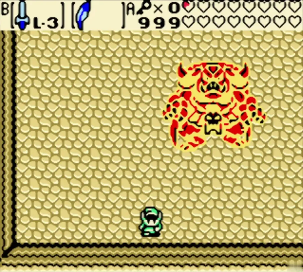 Ganon flashes red as Link keeps attacking him
