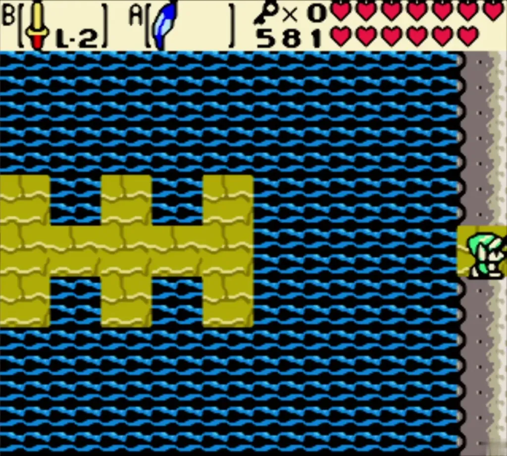 Link swimming right out of Octogon's boss room