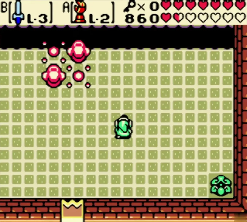 Ramrock bursting into pieces as it is defeated