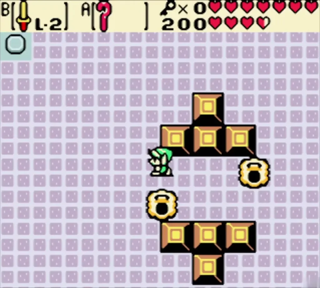 Small Smog pieces drifting around the block layout of the boss room