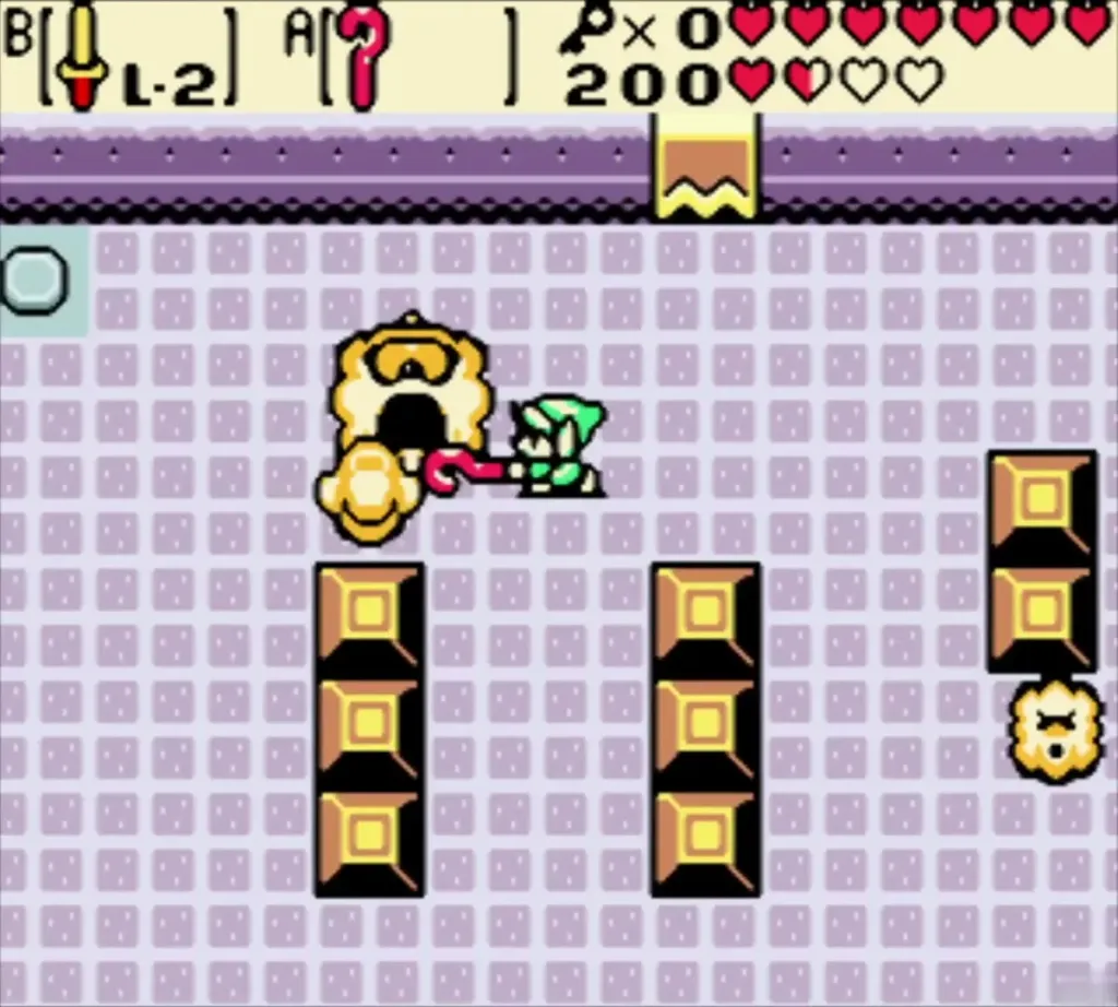 Link's sword strike landing on the large reformed Smog cloud