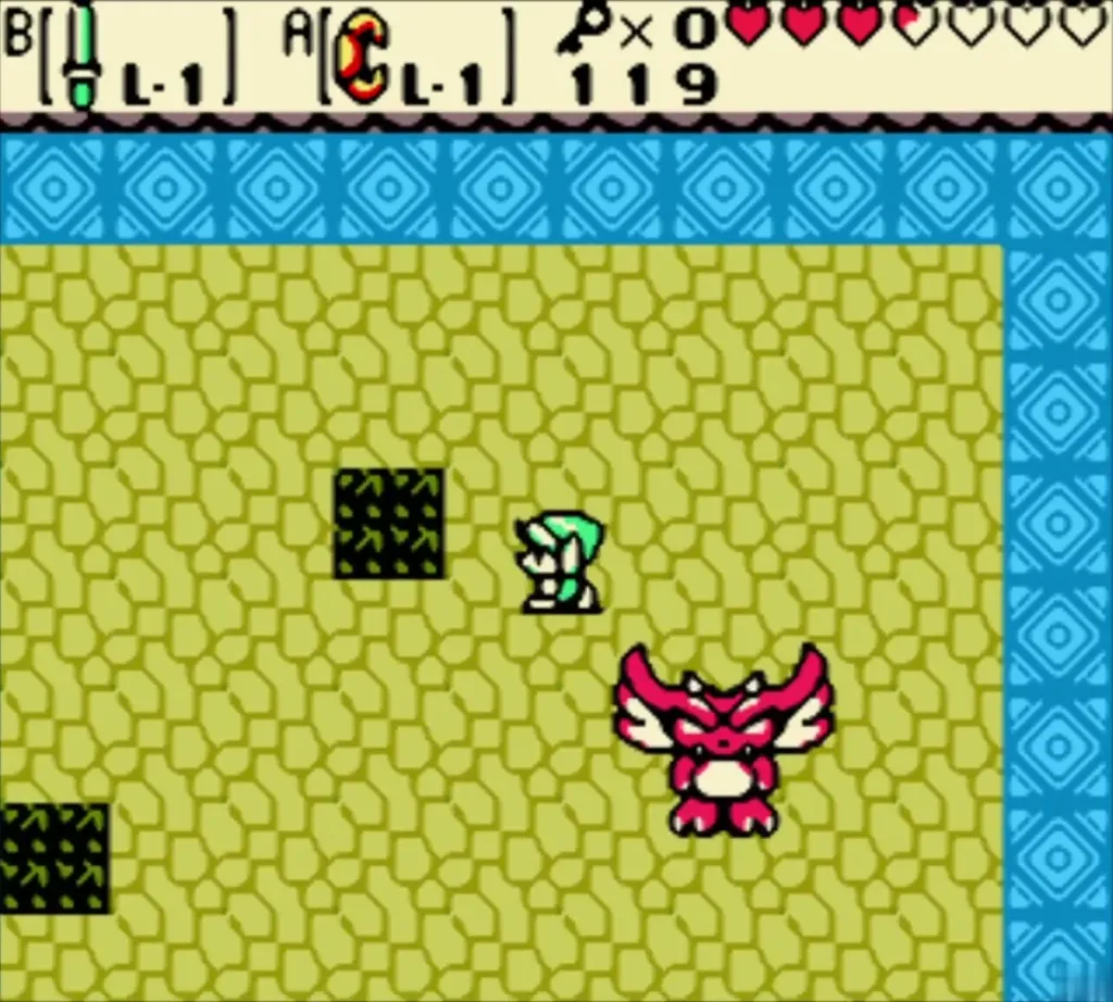 Swoop hovering above the yellow floor of the Wing Dungeon miniboss room