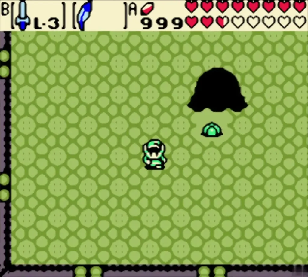 Link beside the mound where Veran's beetle form dug into the ground