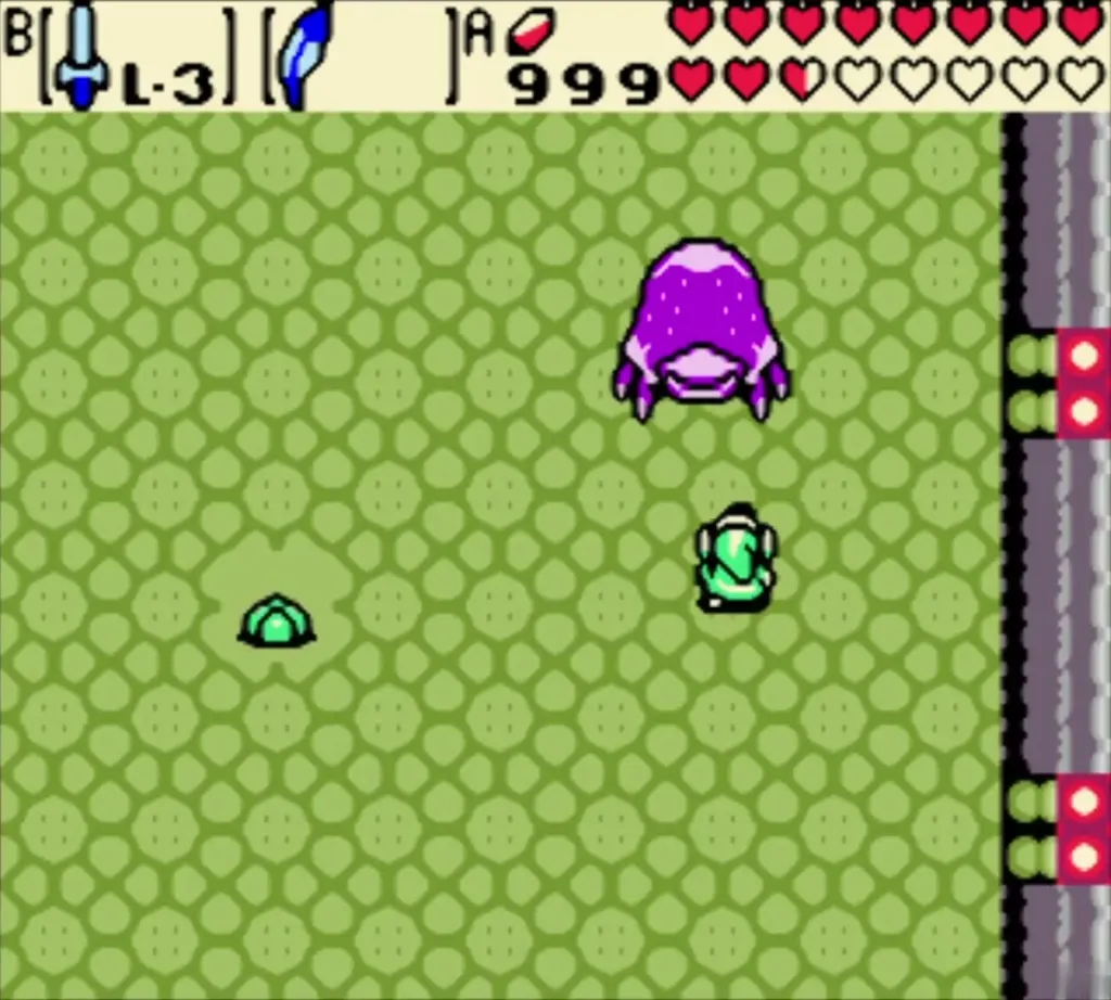 Veran's spider form faces Link across the pit field