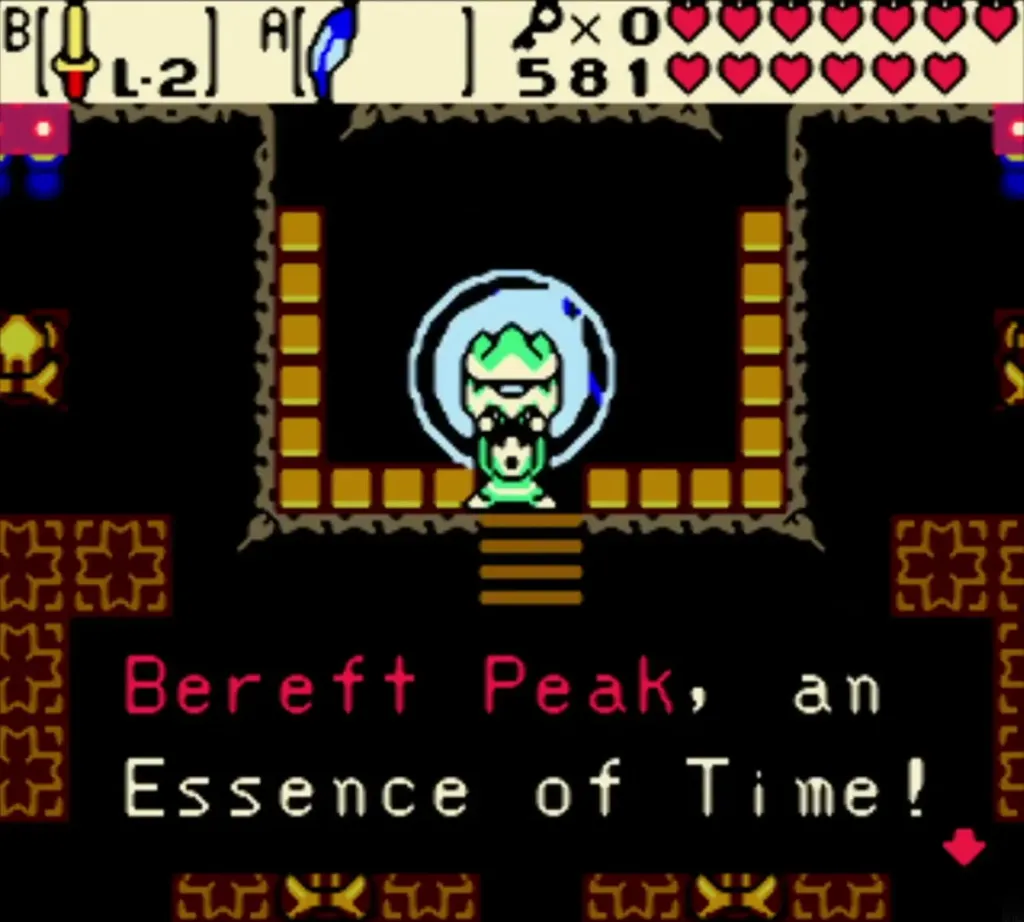 Bereft Peak, an Essence of Time name box on the essence room screen Bereft Peak, an Essence of Time name box on the essence room screen