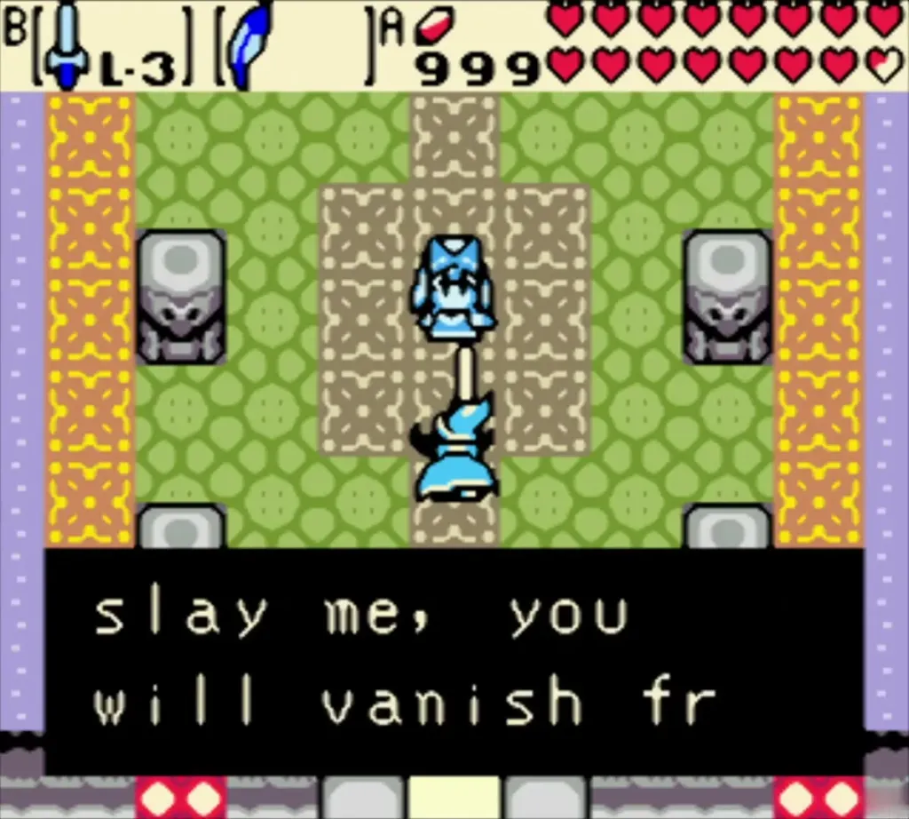 Veran warning Link that he will vanish if slain while inside Queen Ambi Veran warning Link that he will vanish if slain while inside Queen Ambi