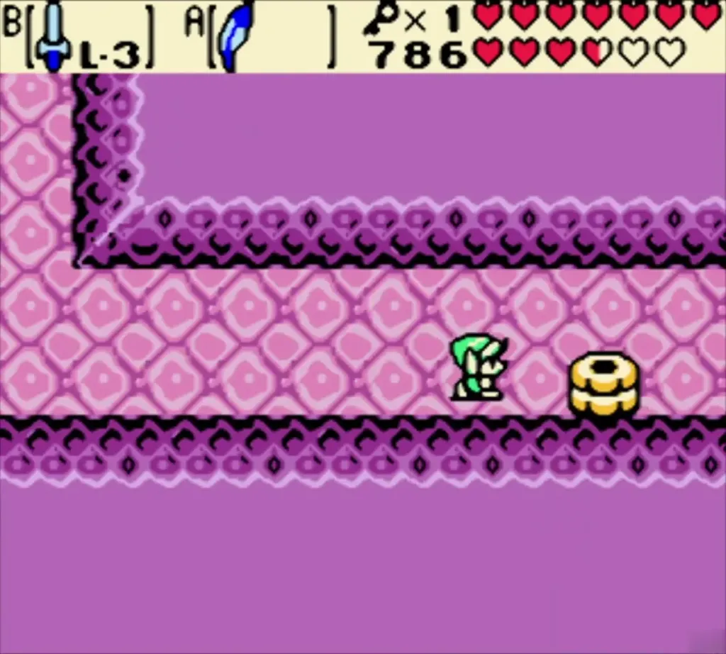 Link in the first pink room of Jabu-Jabu's Belly Link in the first pink room of Jabu-Jabu's Belly