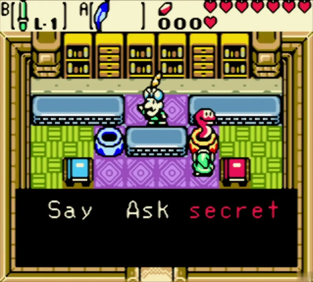 Red Snake in his shop with the Vasu shelves, saying Say Ask secret Red Snake in his shop with the Vasu shelves, saying Say Ask secret