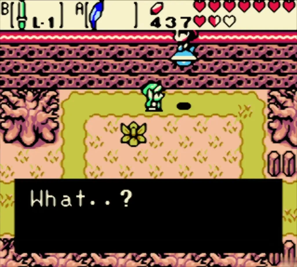 Maple standing on the grassy plateau with Link after she mentions Syrup and the Touching Book Maple standing on the grassy plateau with Link after she mentions Syrup and the Touching Book