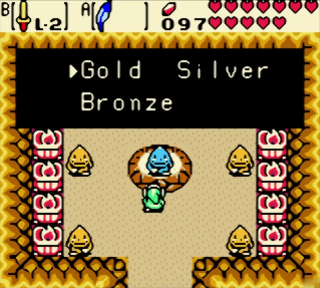 The Gold, Silver and Bronze level choices at the other Goron Dance hall The Gold, Silver and Bronze level choices at the other Goron Dance hall