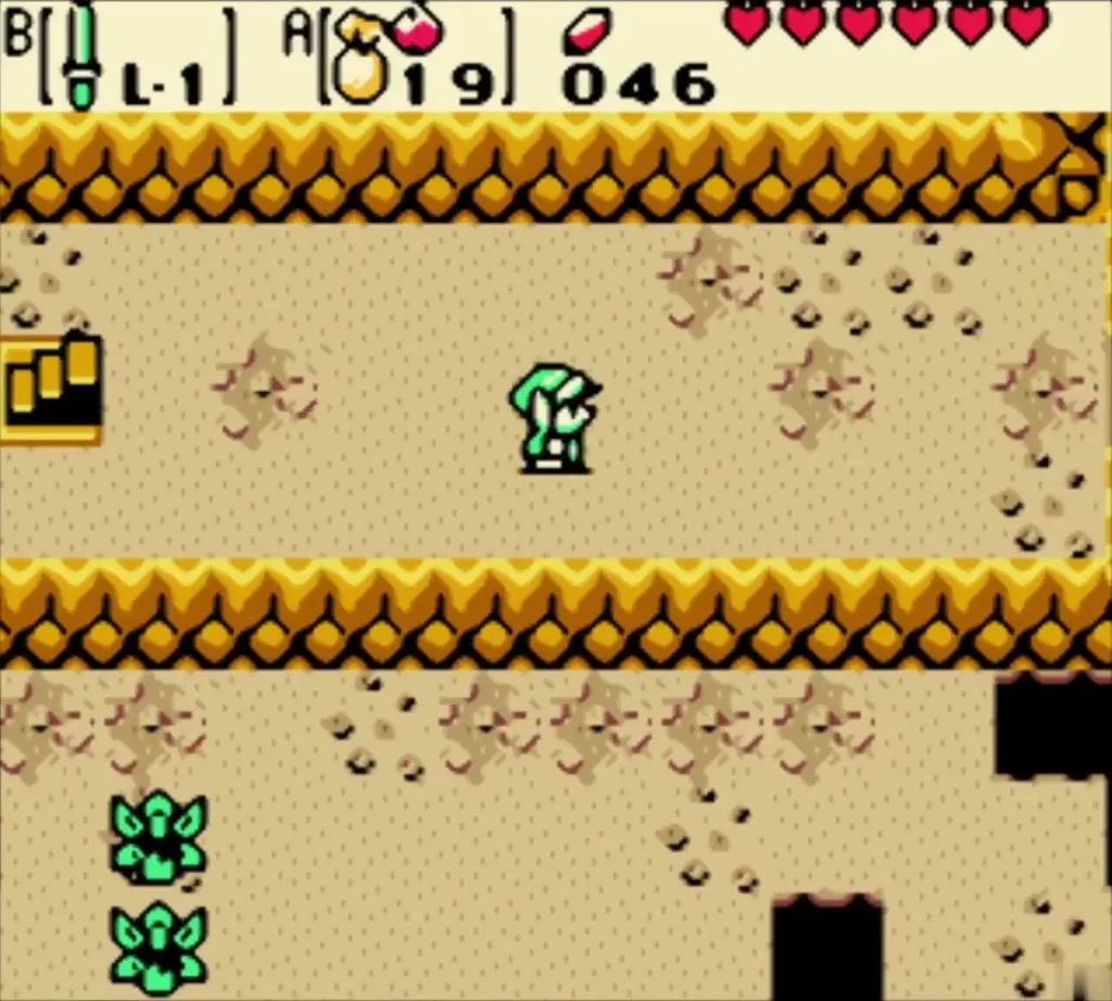 Link inside the hidden cave the burned tree uncovered Link inside the hidden cave the burned tree uncovered
