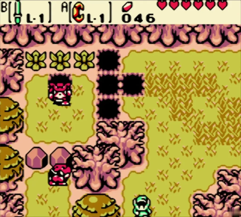 Link walking the Deku Forest path in the past Link walking the Deku Forest path in the past