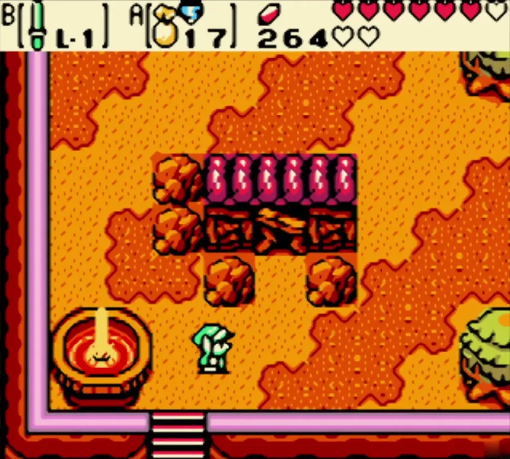 Link beside the glowing pad on the scorched Symmetry City plaza Link beside the glowing pad on the scorched Symmetry City plaza