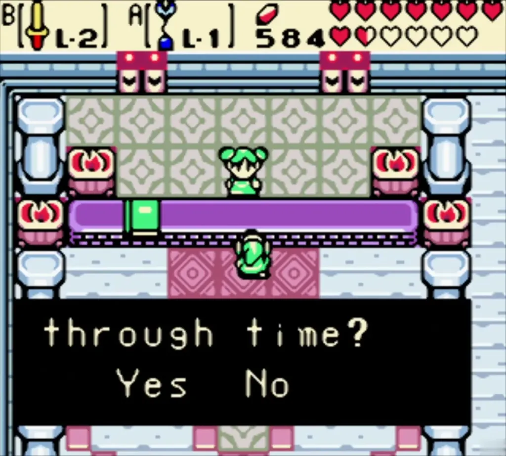 Farore asking if Link knows the secret to moving through time Farore asking if Link knows the secret to moving through time