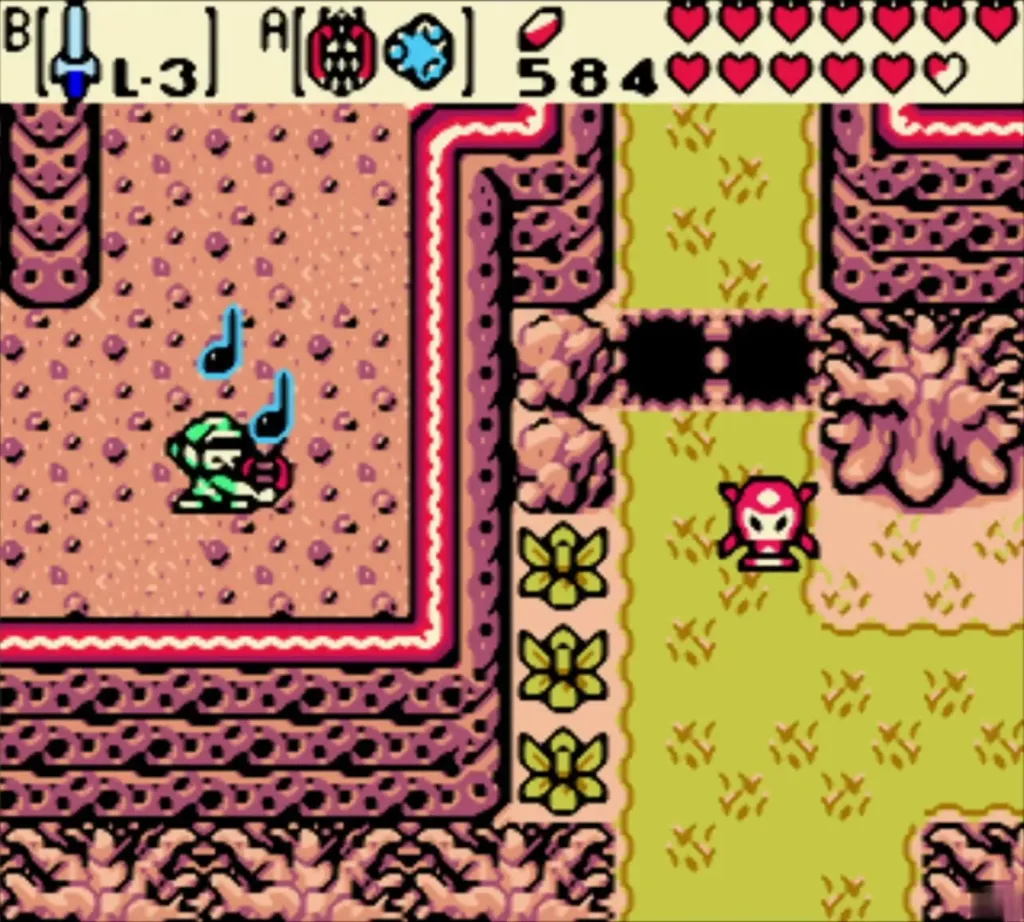 Link playing the tune again on the pink cliffs of the past to hop eras Link playing the tune again on the pink cliffs of the past to hop eras